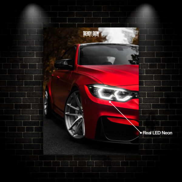 BMW M3 Red - Glow Plates