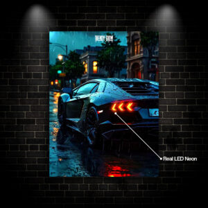Lamborghini Aventador Black - Glow Plates