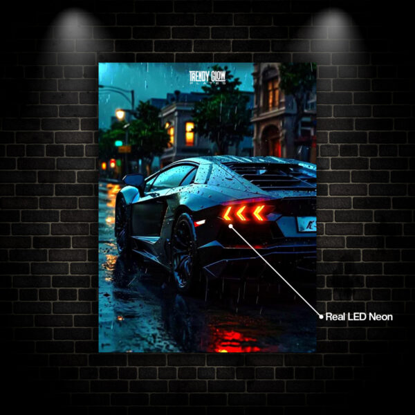 Lamborghini Aventador Black - Glow Plates